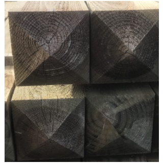150 x 150mm x 3.0m Sawn Softwood Creosote 4 Way Gate Post