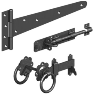 5960003 18 Tee BlackGM Side Gate Kit With Ring Latch