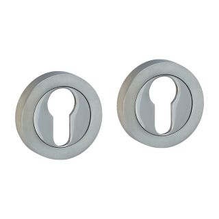200421  EURO PRO ESCUTCHEON POLISHED &  SATIN CHROME