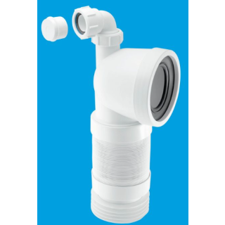 MCALPINE FLEXI BENT PAN CONNECTOR WITH BOSS WCCON8FV