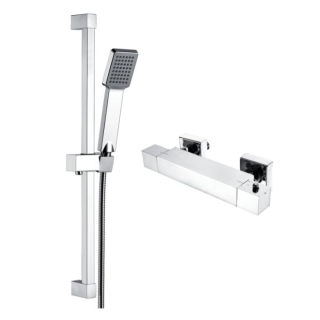 TSS002 Piron Square Exposed Bar Shower Valve and Riser  