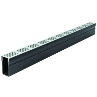 Silver Aluminium Aco Threshold Drain 1mtr