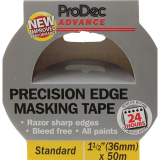 Atmt002 Prodec Standard 1 1/2 (36Mm) X 50M Preision Edge Masking Tape