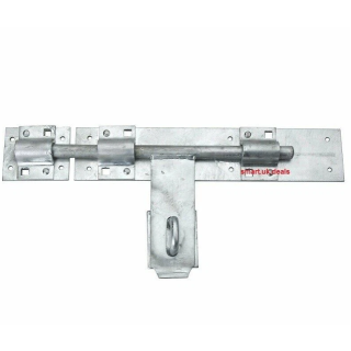 (w) B5273001 GM HEAVY CROSS PATTERN DOOR BOLT 12 30MM GALV