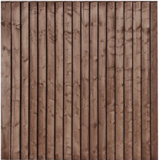 6'X5'6 Closeboard Fence Panel FSC Mix 70% Brown