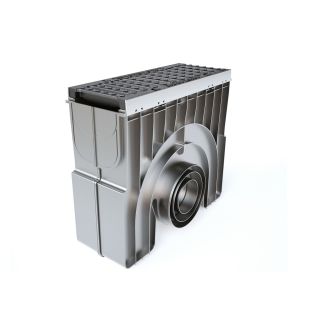 (w) CD D15-SB-18P  150MM HDPE/ST SILT BOX C/W D400 D1 GRATE