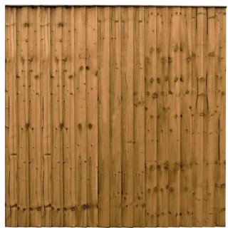 6 X 6 Closeboard Fence Panel FSC Mix 70% Brown