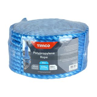 BR1230C 12MM X 30M POLPROPYLENE ROPE BLUE COIL UNIT OF 1