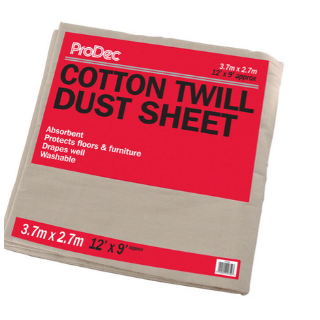 12' X 9' Cotton Twill Dust Sheet