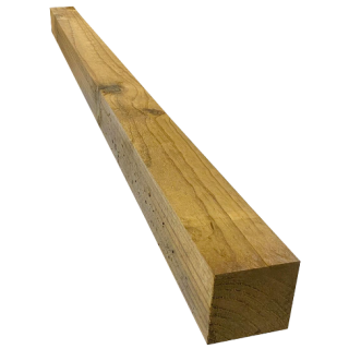 Unseasoned Sawn 100 X 100 Brown Treated Fence Post 3.6m FSC