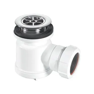 (w) PST3 40X19MM SEAL SHWR TRAP CHRM GRID 10