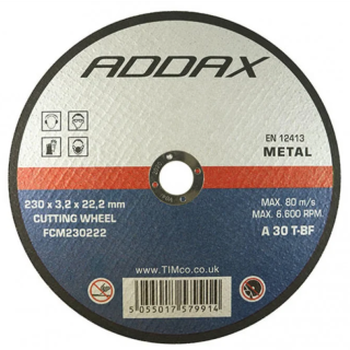 (w) FCM230222 230 X 22.2 X 3.2MM BONDED ADRASIVE DISC
