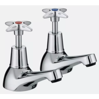 298621CP PRO X TOP BATH PILLAR TAPS (PAIR)