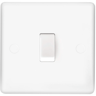 812-01 WHITE NEXUS MOULDED SINGLE SWITCH, 10AX 2 WAY