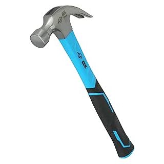 (w) OX-T081220 OX TRADE FIBREGLASS HANDLE CLAW HAMMER 200Z
