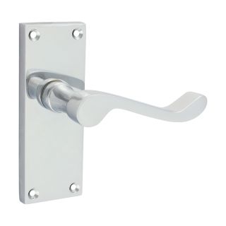 200520 114 X 42 VICTORIAN SCROLL LATCH HANDLES POLISHED CHROME