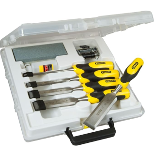 STA516421 STANLEY DGRIP CHISEL AND STRIKE CAP 5PC & ACCESSORIES