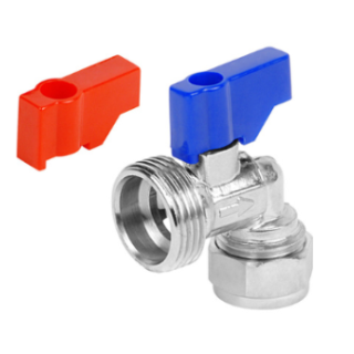 Qw Washing Machine Valve - Angled 15Mm X 3/4 Cp