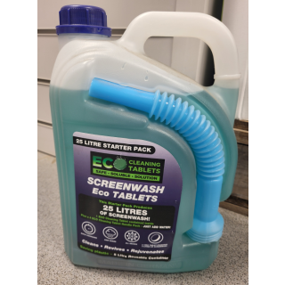Eco Tablets Screenwash 25L Starter Pack (5L+ 4 Tablets)