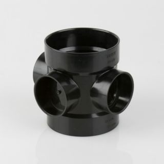 (w) SE60B 110 SOIL SHORT BOSS PIPE SOLSKT BLK