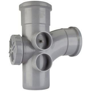 (w) ST404G 110MM X 135DG EQ SINGLE BRANCH GRY