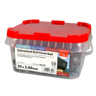 GEC20T 20 X 3.00 EXTRA LARGE HEAD CLOUT NAILS *TUB* 2.5KG