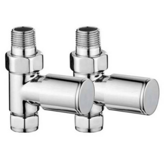 RRV2C CHROME STRAIGHT ROUND RAD VALVE PACK