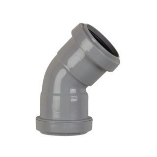 (w) WP18G 40MM 45DEG P/F WASTE OBT.BEND GRY