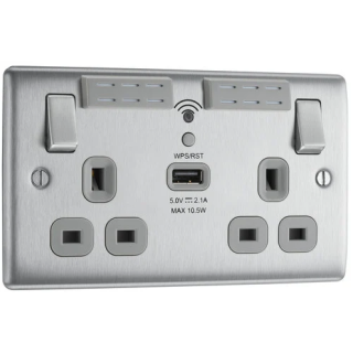 (w) NBS22UWRG-01 WI-FI SOCKET RANGE EXTENDER + USB CHARGER