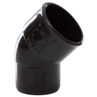 (w) WS49B 40MM X 45DEG ABS SPIGOT BEND BLACK