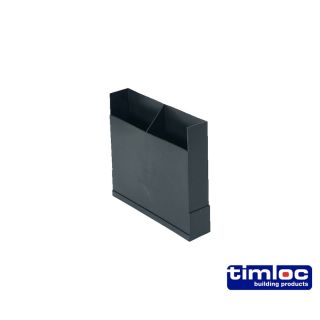 Underfloor Vent Vertical Extension +150mm Black