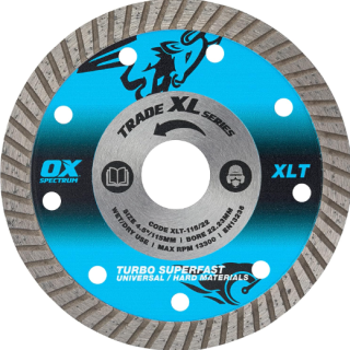 XLS-115/22 OX TRADE XL SUPER-TURBO DIA BLADE COCNRETE & GP 115/22.23MM