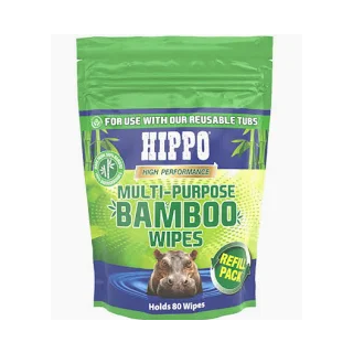 (w) H18734 HIPPO BAMBOO WIPES REFIL PACK 80PK