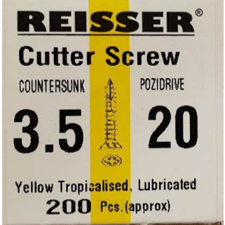 Reisser Cutter Screw Yellow Csk Pzd 3.5 X 20 Cp (200)