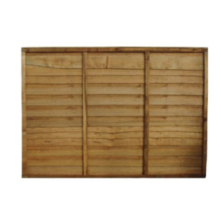 6 X 6 Lap Fence Panel FSC MIX 70% Brown