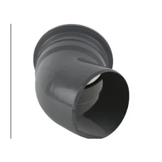 (w) SB411B 110MM X 112.5DG SOIL BEND S/S BLK