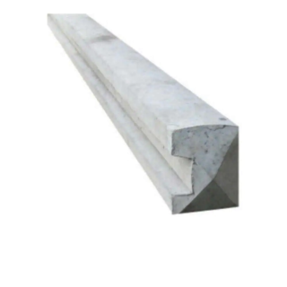(w) 9FT POST  2700 X 100 X 85 ROUND TOP INTERME CONCRETE SLOTTED POST
