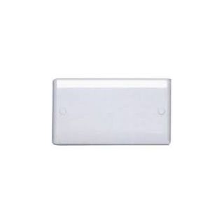 (w) 895-01 WHITE NEXUS MOULDED 2 GANG BLANK PLATE