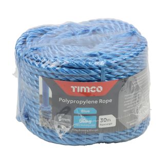 BR630C 6MM X 30M POLPROPYLENE ROPE BLUE COIL UNIT OF 1