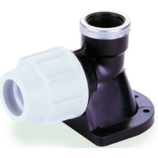 7750D20 Plasson Wall Plate Elbow (Pp) 25 X 3/4