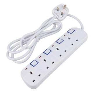 M/Plug 240V 4-Gang Extension Lead