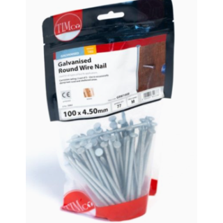 GRW100B 100 X 4.50 ROUND WIRE NAILS GALVANISED 1KG