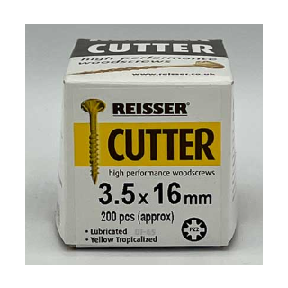 REISSER CUTTER SCREW YELLOW CSK PZD 3.5 X 16 CP (200)