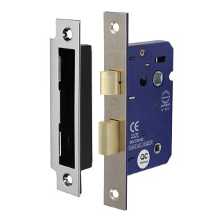675359 65mm Bathroom Lock Satin Nickel
