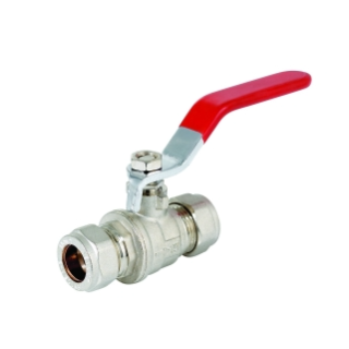 Red Lever Ball Valve 22mm CXC