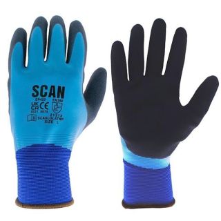 SCAGLOLATWP Scan Double Latex Waterproof Gloves – Size 9