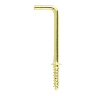 2Sqbp 25Mm Square Cup Hooks - E/Brass 16 Pcs