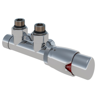ANGLE TWIN INLET THERMOSTATIC RADIATOR VALVE 15MM CHROME 54.0015