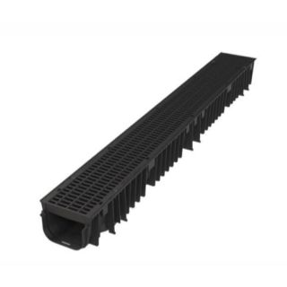 1000 X 128 X 80mm Shallow Plastic Channel & Mesh Grate Aco