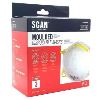 SCAN Safety Moulded Disposable Mask FP1 (Pack of 3)